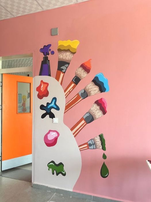 Роспись стен, барельеф