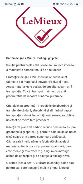 Pătură șa echitatie LeMieux L,.noi