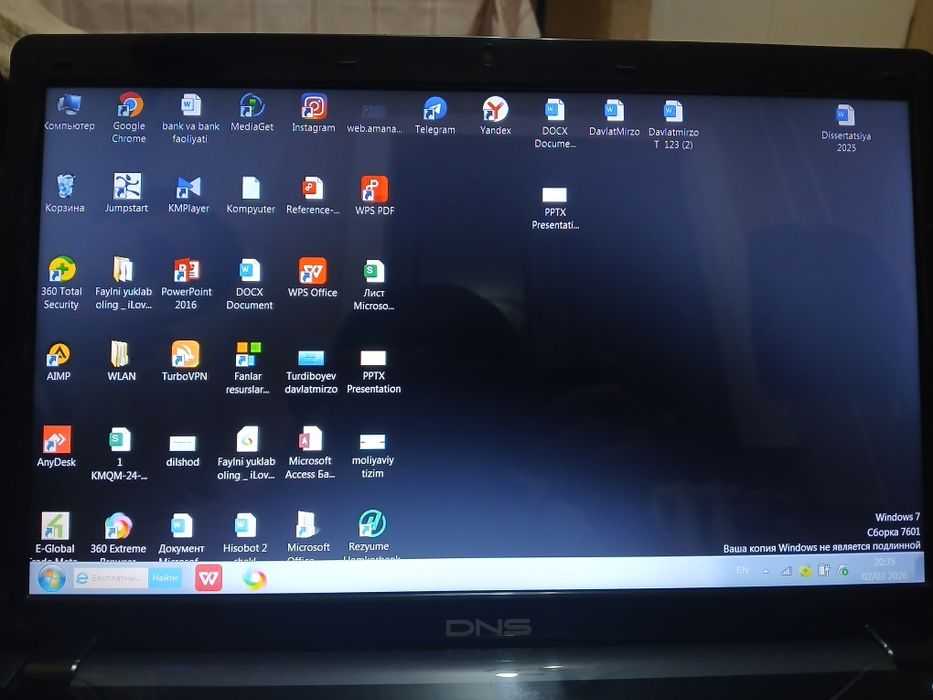 Noutbuk DNS kafolati bilan