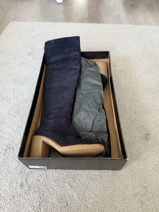 Ботуши чизми естествен велур