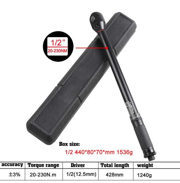 динамометричен ключ От 3 до 210 N.m различни размери 7 модела