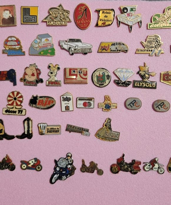83 Insigne Vintage (Anii ’80–’90) – Franța, Auto, Coca-Cola, Tour de France
