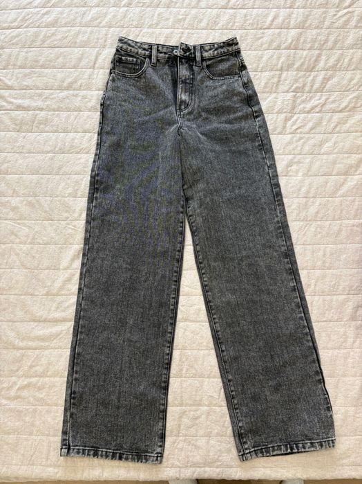 Новые! женские джинсы для девочек размер s, тренд серые варенные в пол
