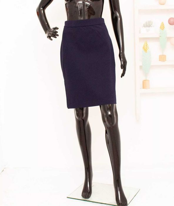 WOLFORD дамска пола синя с цепка на крака вискоза полиамид М