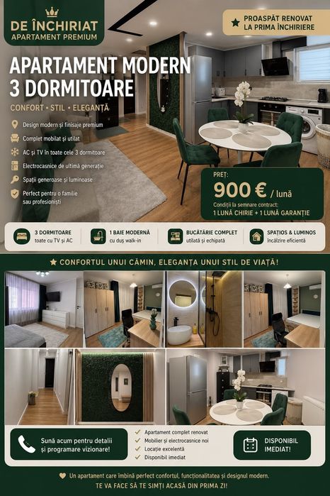 Apartament 3 camere Lujerului