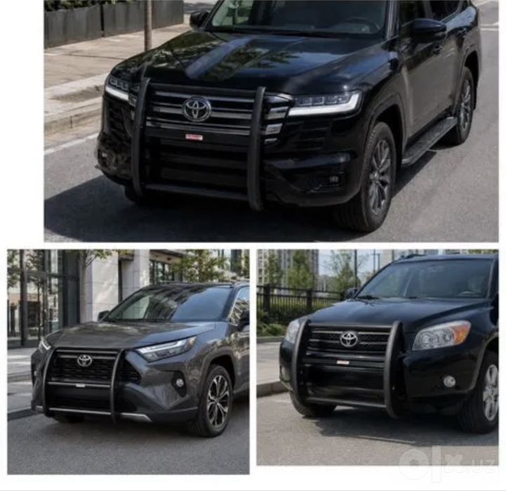 Защита бампера на Toyota Land Cruiser 300 Rav4