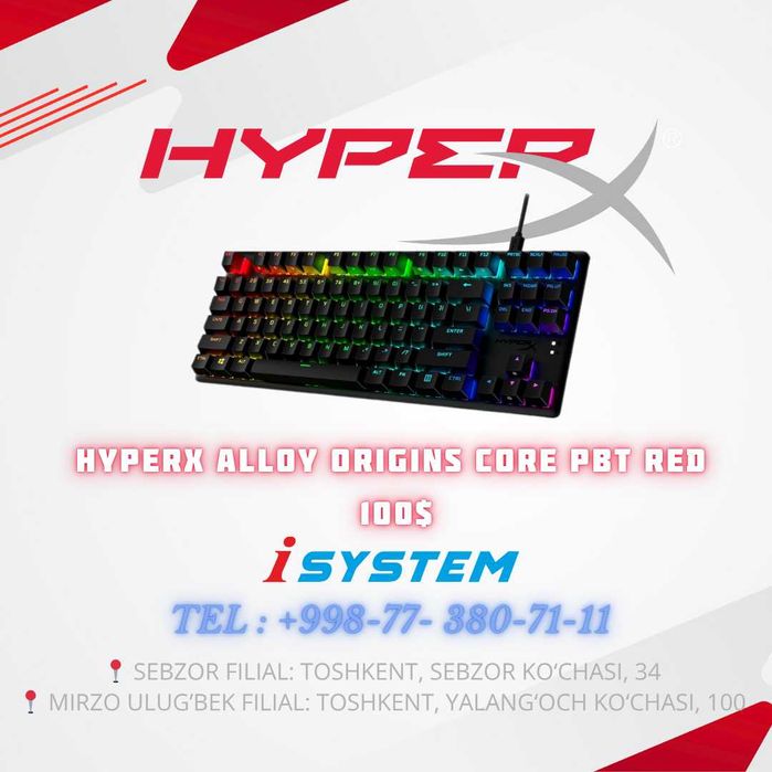 HyperX Alloy Origins Клавиатуры | HyperX Alloy Origins Klaviaturalari