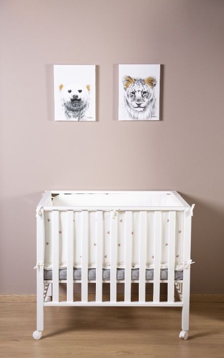 Tarc de joaca Childhome 94 din lemn alb