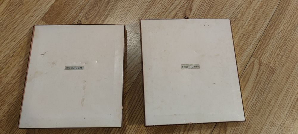 Set tablouri argint rama lemn cu oglinda