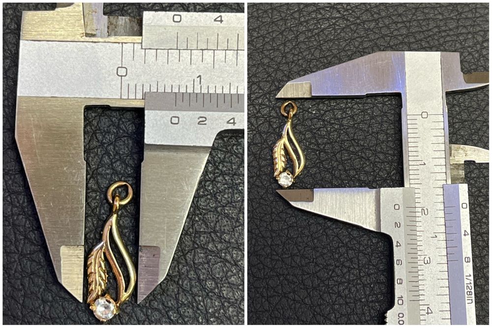 Златни висулки буква сърце слонче 14 карата 585 zlatni gold sarce bukv