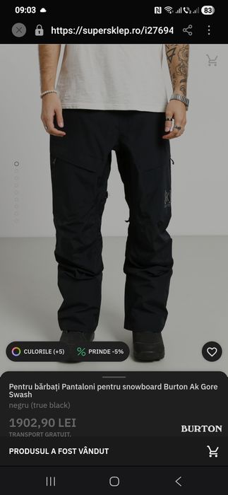 Pantaloni Ski barbati Burton