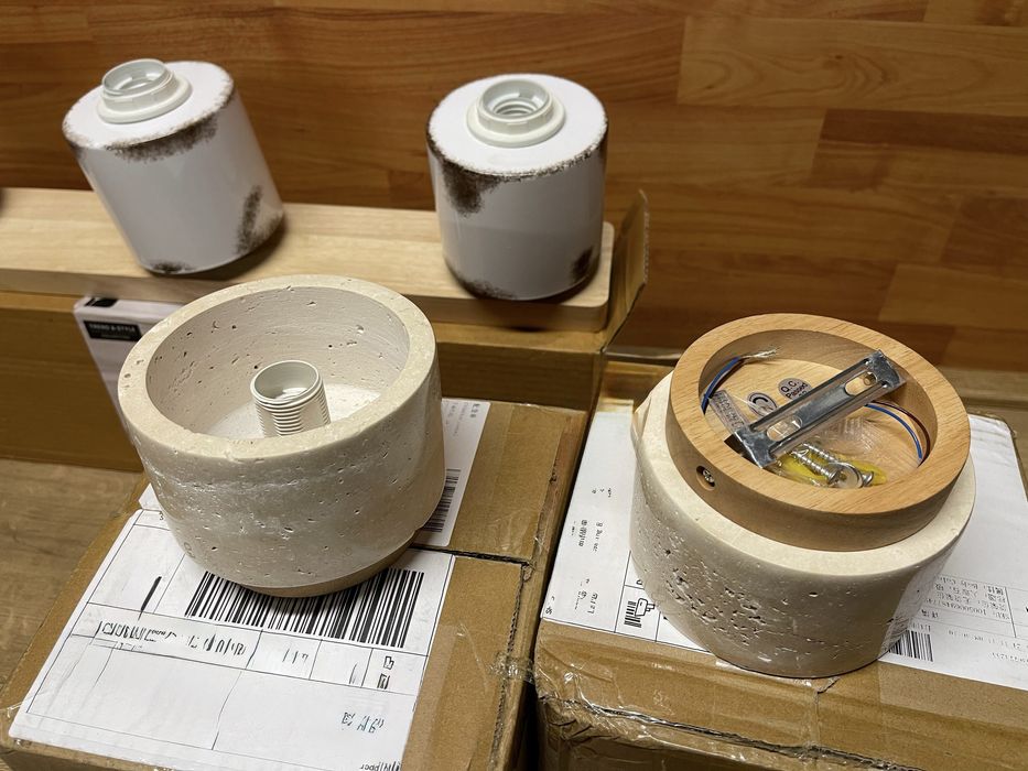 Plafoniera Eglo cu 3 spoturi, 2 spot uri travertin