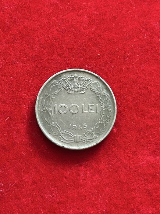Moneda de 100 de lei cu regele Mihai din anul 1943