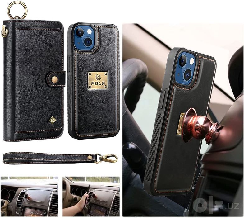 Кошелек и чехол для iPhone 13 и iPhone 14 эко-кожа