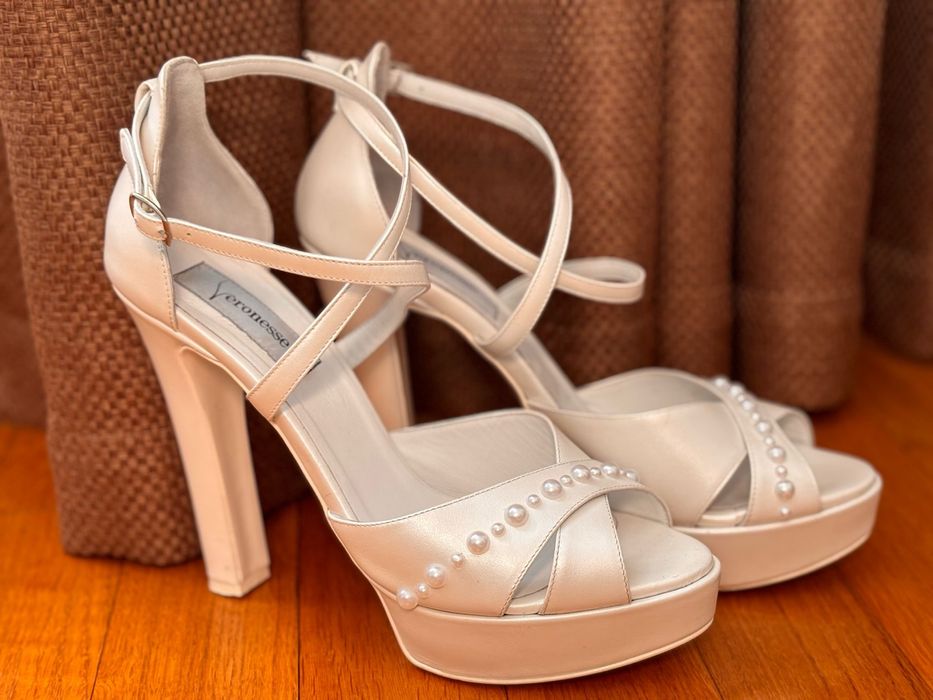 Sandale VANILLA DAYS de piele de mireasa marimea 38