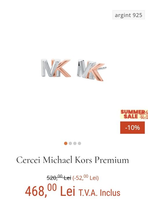 Cercei argint Michael Kors