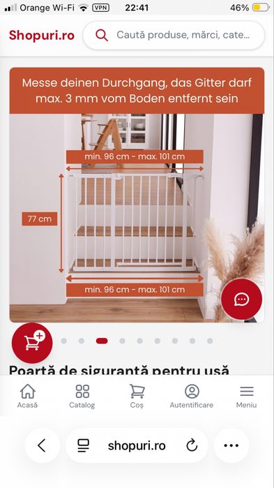 Poarta de siguranta pentru copii Hauck