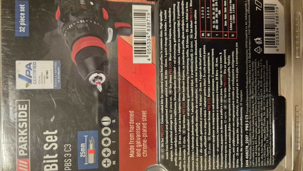 Parkside комплекти битове – 11, 15 и 32 части