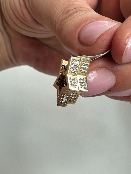 Cercei aur 14k Stele cu zirconii, 3.58 g strălucitori