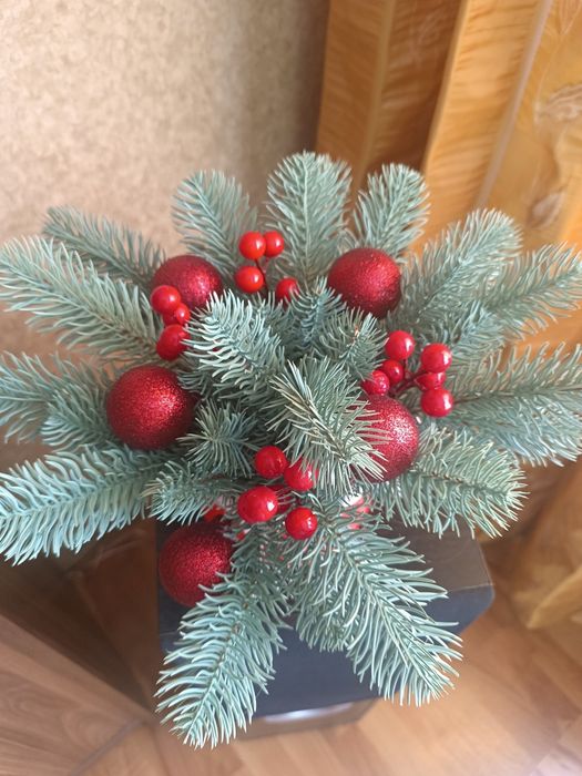 Новогодний венок , полсвечник