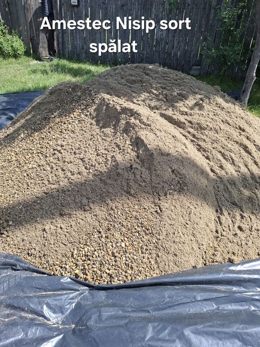 Nisip fin spălat sort balastru Amestec Piatră curată calitate Pământ