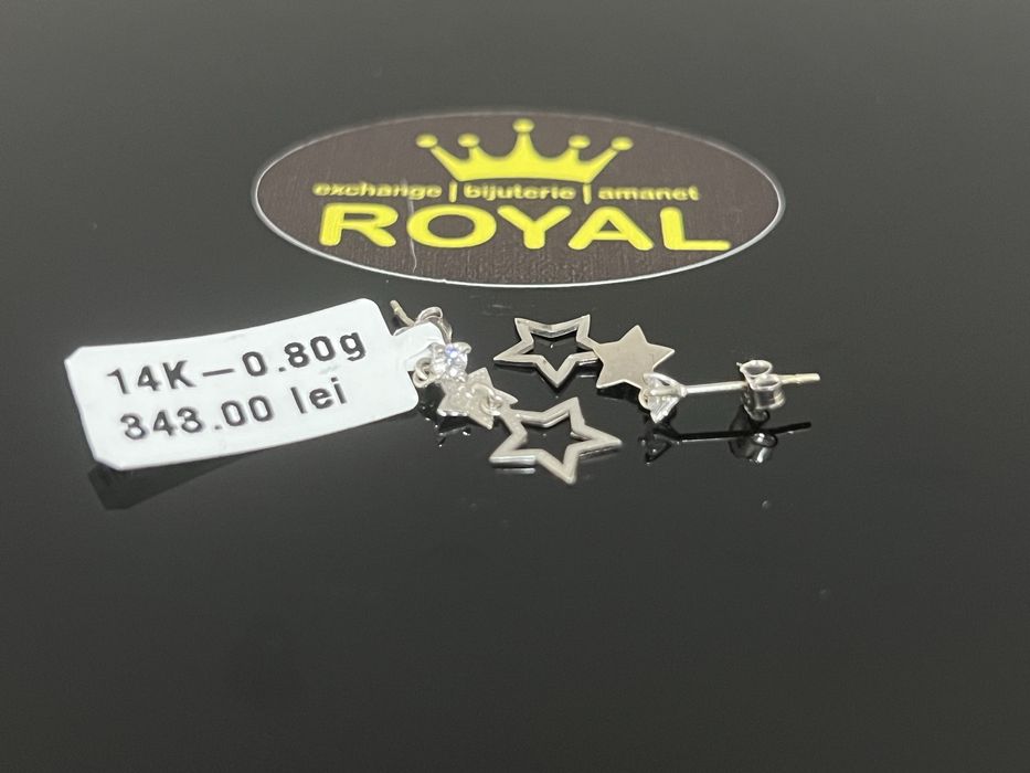 Bijuteria Royal CB : Cercei aur 14k 0,80 grame