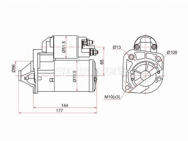 Стартер  Dacia Logan