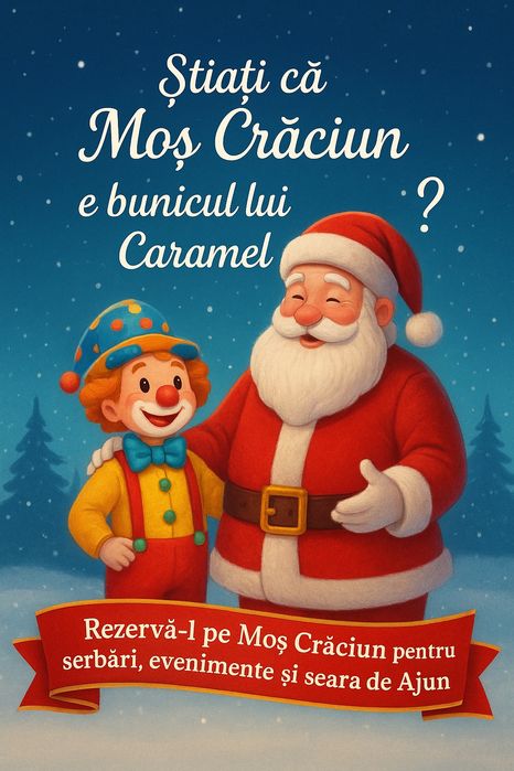 Mos Craciun pentru serbari, evenimente, seara de Ajun Craciun