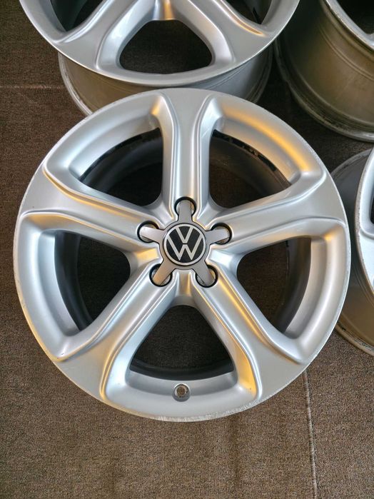4 Jante Aliaj 5x112 17'' OE VW Golf Passat Touran Tiguan Sharan Caddy T-Roc / Skoda Octavia Yeti Superb Kodiaq Karoq