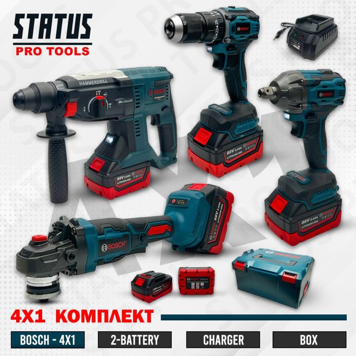 Шуруповерт Болгарка перфоратор Yupay 3в1 набор 3в1