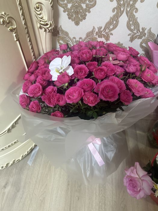 Гүл свежий сыйлыққа берсеңіз өкінбейсіз, тастауға обал, үшеуін бірге