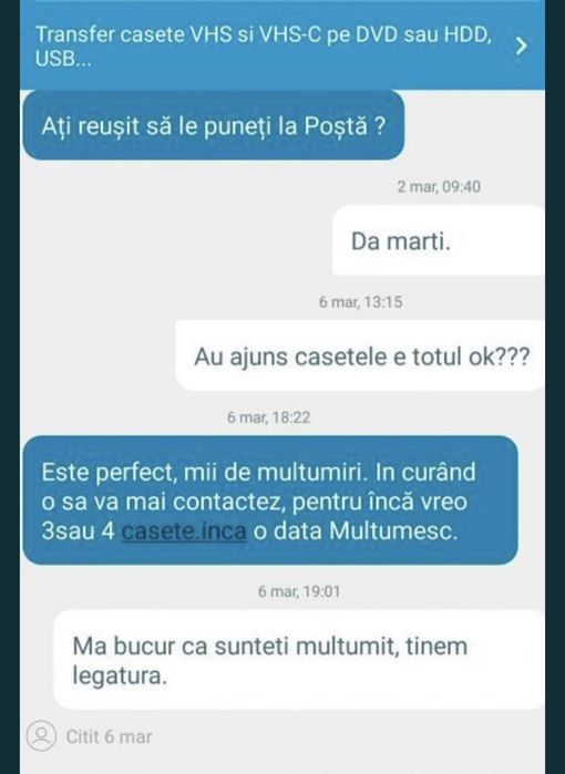 Transfer casete video vechi