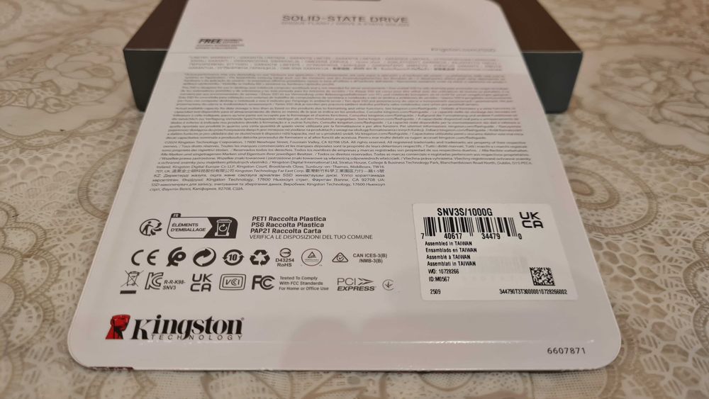 Новый SSD NVMe Kingston NV3 M.2 2280 1TB. Запечатанный из США.
