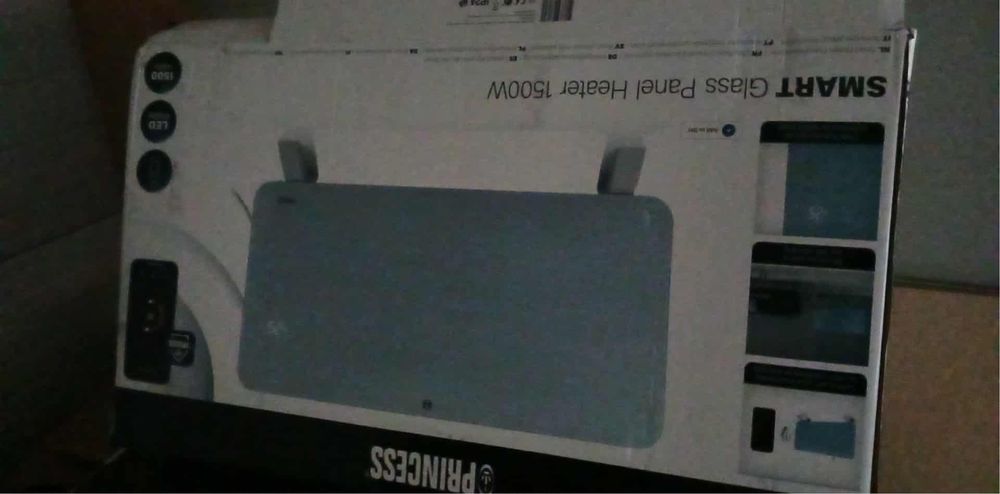 Smart glass panel heater 1500w
