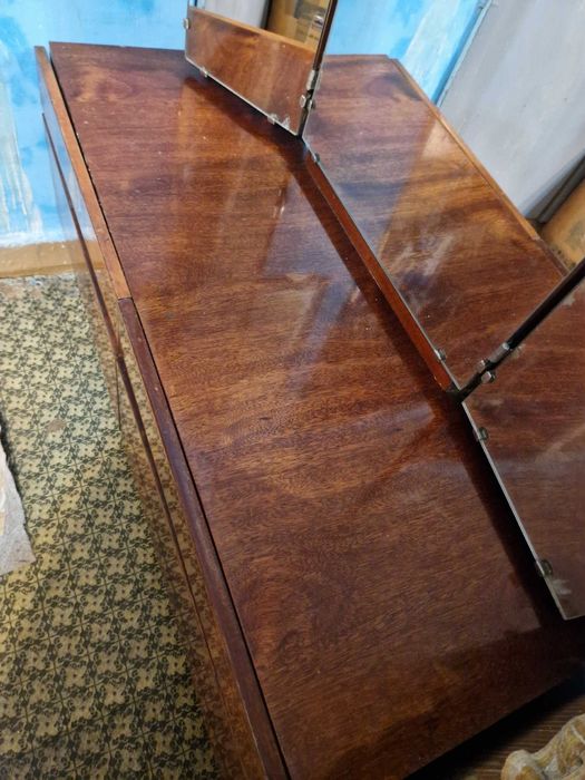 трюмо советское времен СССР с зеркалами и ящичками