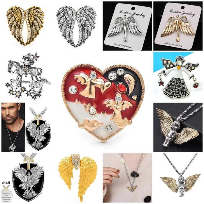 На Подарок. Брошь и кулон Ангелы и Ангельские крылья