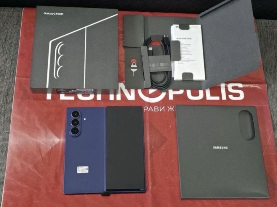 КАТО НОВ 512GB Samsung Fold 7 Гаранция Технополис 2027г. Blue | Син