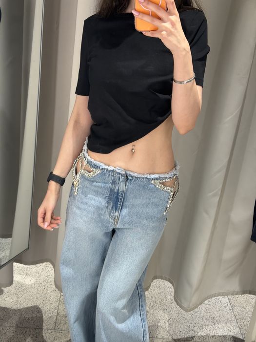 Blugi cu cristale Stella McCartney x H&M, noi cu eticheta, marimea 42