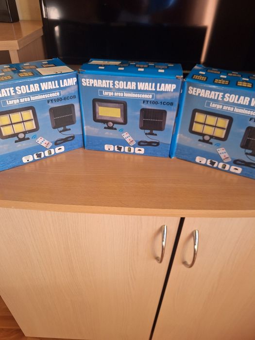 Set 3 buc lampe solare noi.desfacute  doar  ptr verificare