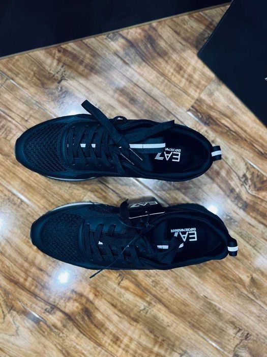 Emporio Armani EA7 мужские кроссовки в черном цвете РАЗМЕР 43,44