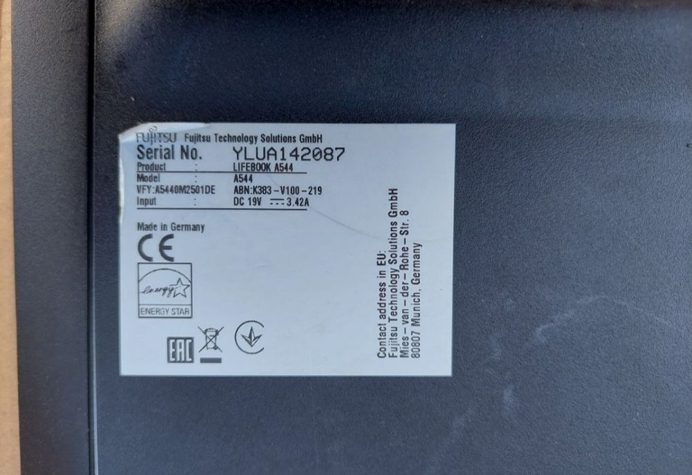 Laptop Fujitsu Siemens A544
