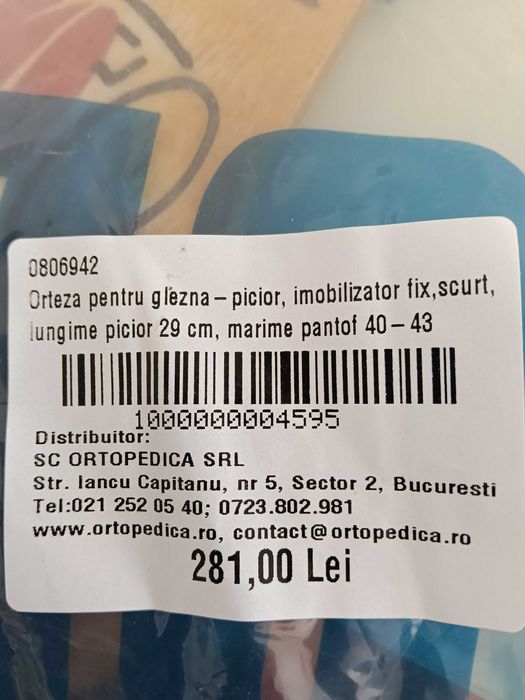 Orteza pentru glezna