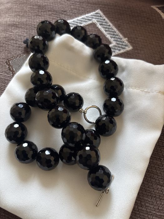 Чокер из черного оникса (агат)