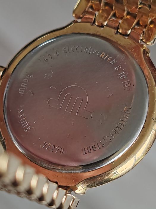 Ceas Maurice Lacroix Placat cu aur 32,5 mm Quartz Dama ETA 7 rubine
