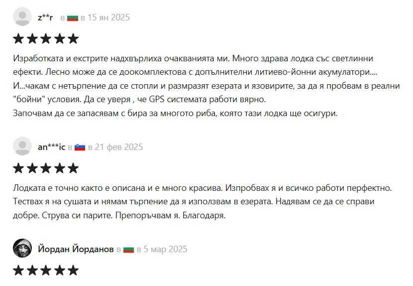 Интелигентна Рибарска Лодка за захранка GPS 40 точки и Нощни Светлини