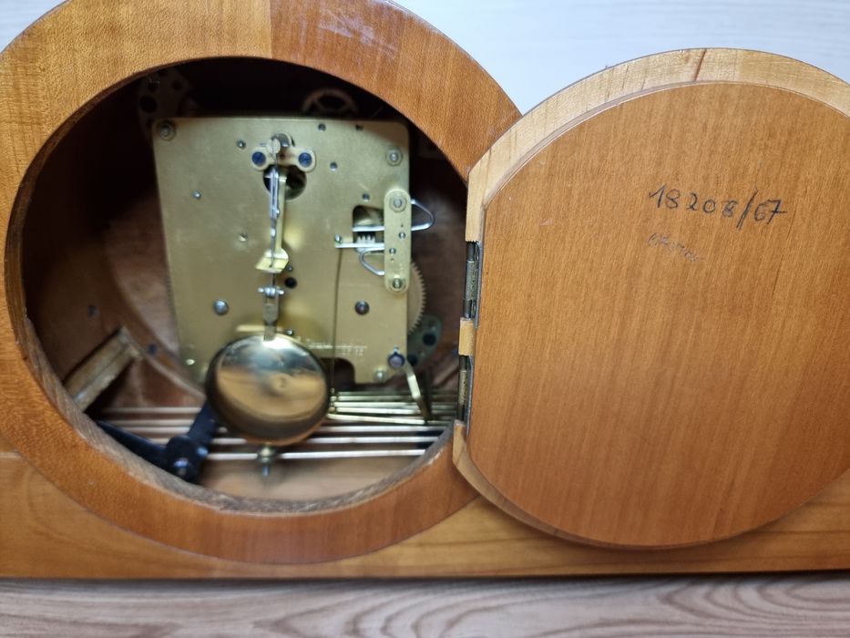 Ceas mecanic pendula de masa/semineu Kienzle 5 corzi functional vechi