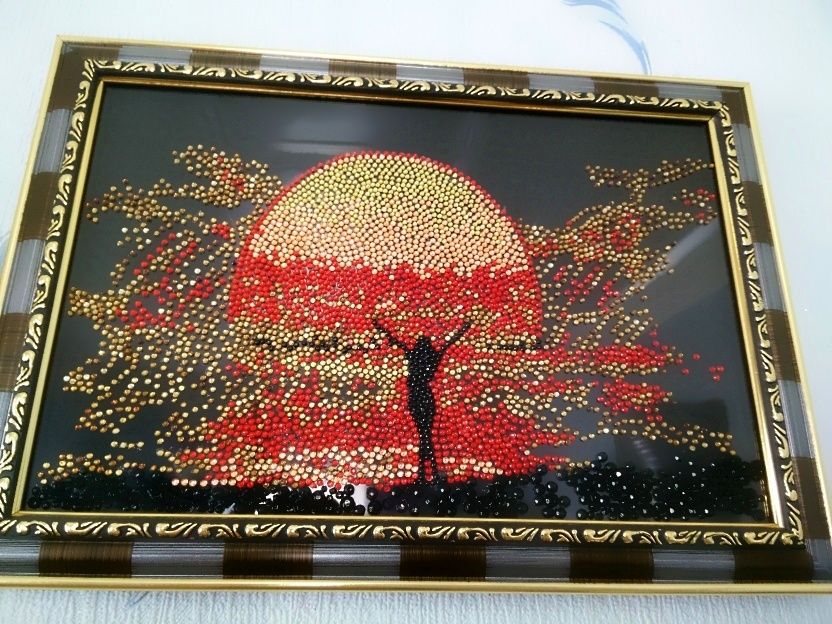 Картина стразами ПО стеклу "Закат"