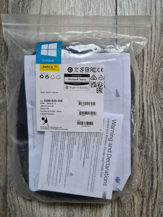 Casti Jabra Evolve 40 MS Stereo, Negru, noi