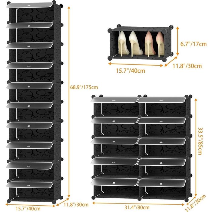 ПРОМОЦИЯ Модулен шкаф за обувки, 10 части – HOMIDEC FY-DE-XG09100110