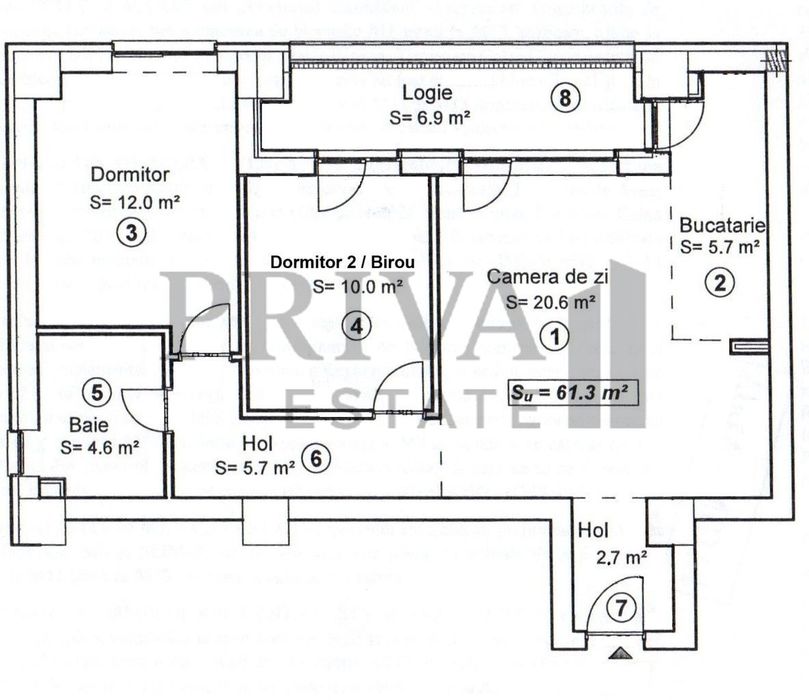 Apartament 3 camere, 68.2 mp, etaj 7, City Of Mara